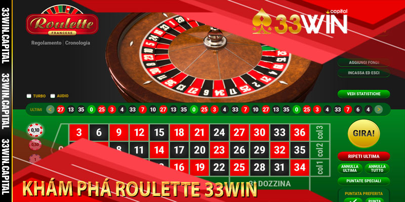 Roulette 33win